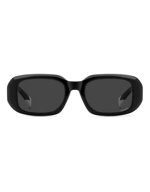 Missoni Sunglasses – Eckig-ovale Sonnenbrille in Schwarz mit grauen Gläsern, 3 von 7