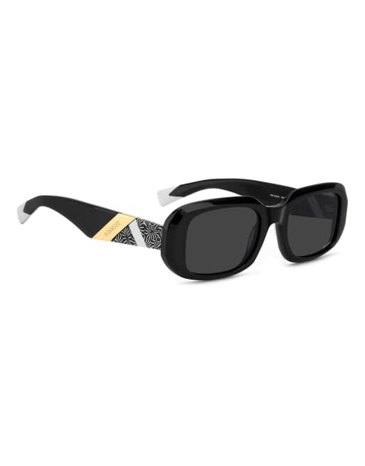Missoni Sunglasses – Eckig-ovale Sonnenbrille in Schwarz mit grauen Gläsern, 4 von 7
