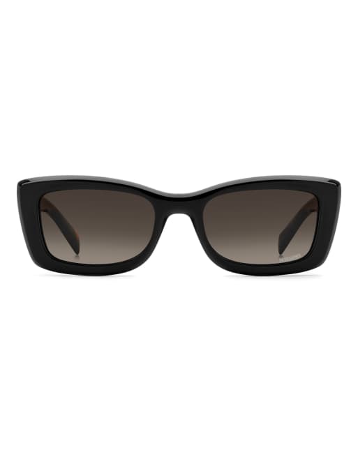 Missoni Sunglasses Missoni sung rectangular sunglasses with brown shaded gradient lenses in black, 2 of 7