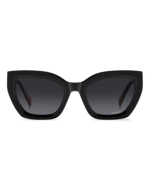 Missoni Sunglasses Missoni sung rectangular sunglasses with grey shaded lenses in black, 2 of 7