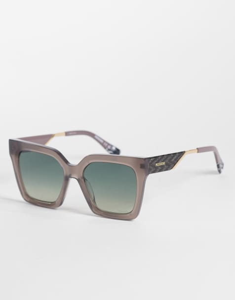 Missoni Sunglasses - Occhiali da sole oversize squadrati grigi con lenti grigie marroni sfumate - view 1