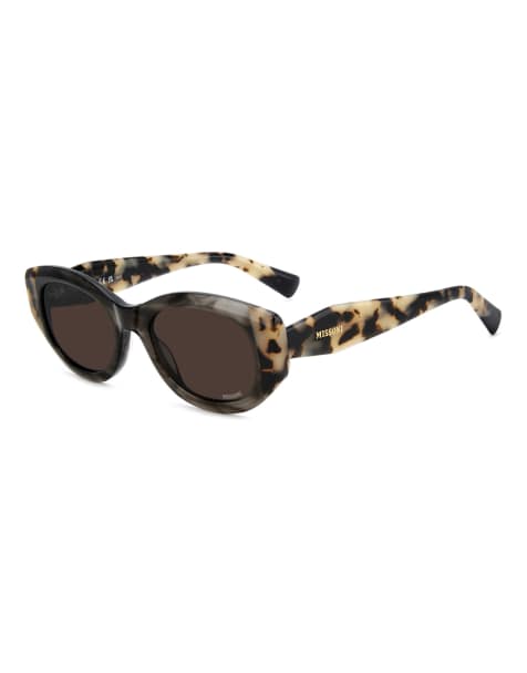 Missoni Sunglasses Oval cat eye sunglasses with brown lenses in multi - view 1