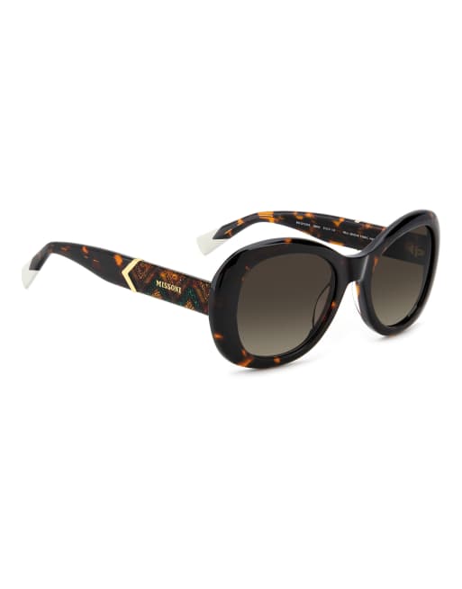 Missoni Sunglasses Oversized round sunglasses with brown shaded lenses in brown, 3 of 6