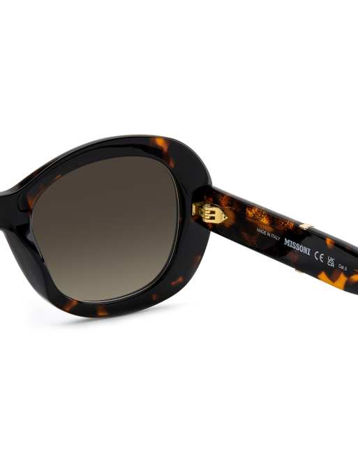 Missoni Sunglasses Oversized round sunglasses with brown shaded lenses in brown, 5 of 6