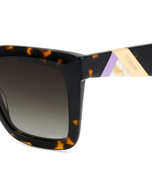 Missoni Sunglasses Oversized square sunglasses with brown shaded lenses in brown, 6 of 6