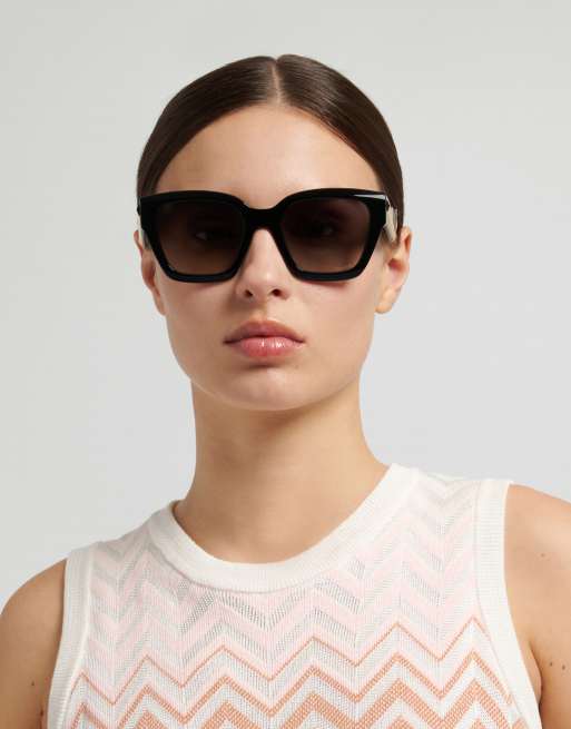 Missoni Sunglasses Square sunglasses with grey brown shaded lenses in black, 7 of 7