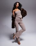 [Missyempire] Missy Empire bengaline pants in mocha (part of a set)-Neutral 44 Mocha