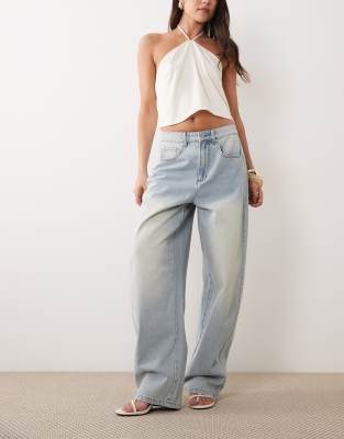 Missyempire Missy Empire Cotton Barrel Leg Jeans In Blue