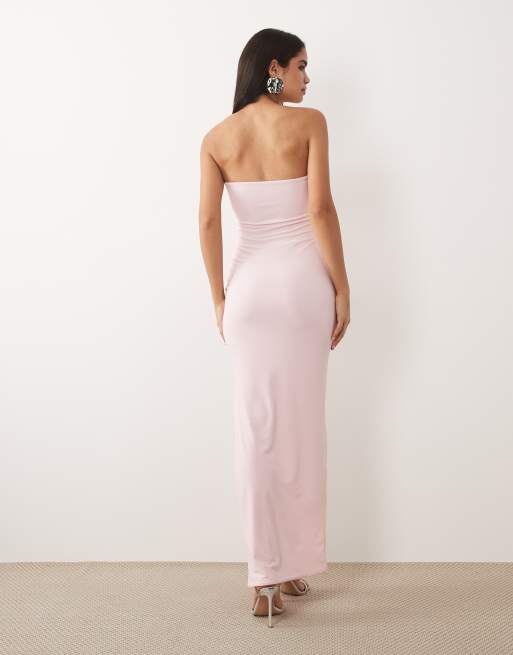 pink empire waist maxi dress 24seven Comfort Apparel Womens Pink Paisley Print V Neck Empire Waist  Sleeveless Maxi Dress