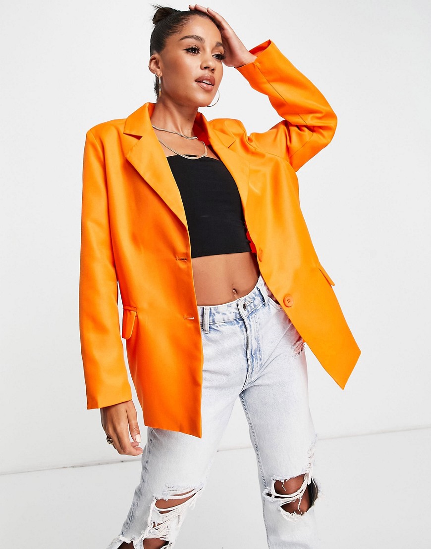 Missy Empire - Exclusivité - Blazer oversize - Orange