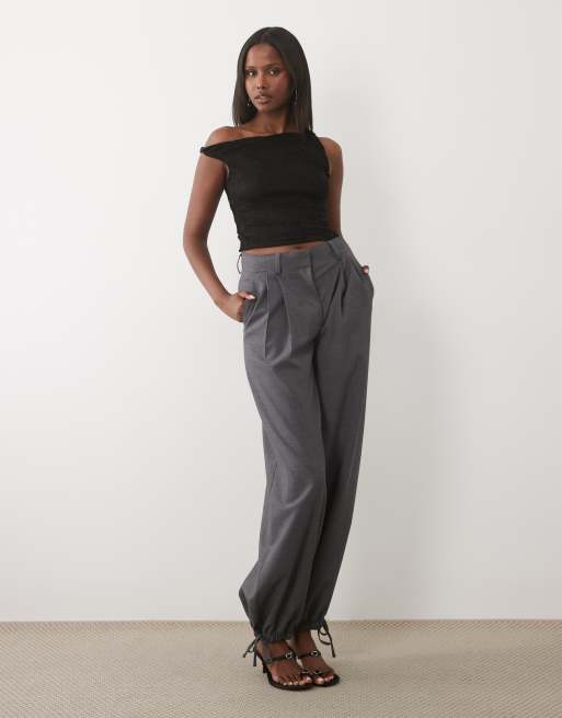 Missy Empire lace twist off shoulder top in black, 4 of 4