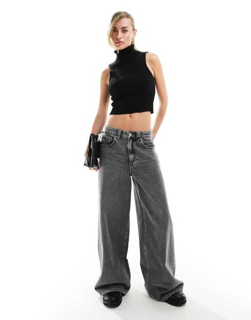 Missy Empire Mouwloze top met col in zwart ASOS