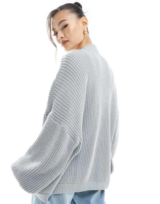Missy Empire pocket detail cardigan in grey, 4 of 4