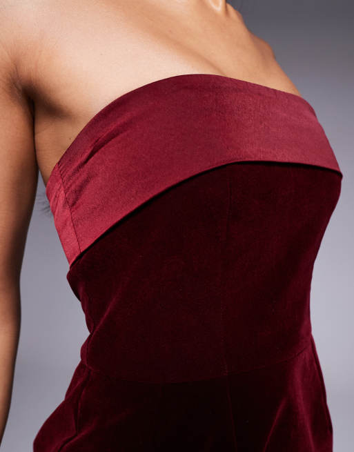 Dress Robe Tube Bustier Dress Robe Bustier Bordeaux Robe Bustier