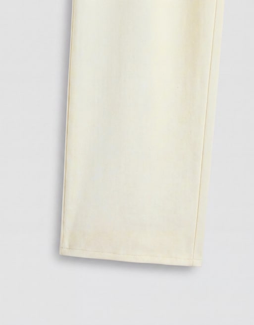 Missy Empire satin drawstring relaxed pants in ecru (part of a set), 8 of 9