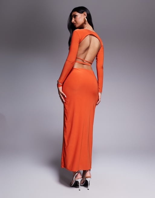 shape orange slinky lace up back bodycon dress Serving Sparkle Sequin Lace-Up Bodycon Dress