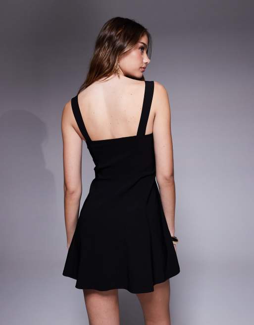 Missyempire bengaline tie front mini dress in black | ASOS
