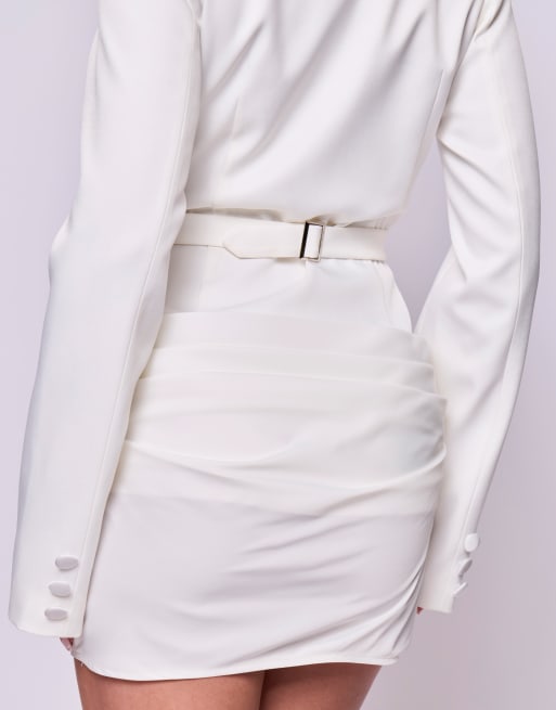 Missyempire Blazer dress in white, 4 of 5