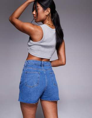 Missyempire Denim Side Split Shorts