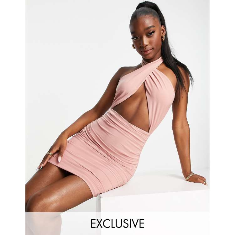 missy empire halter neck dress