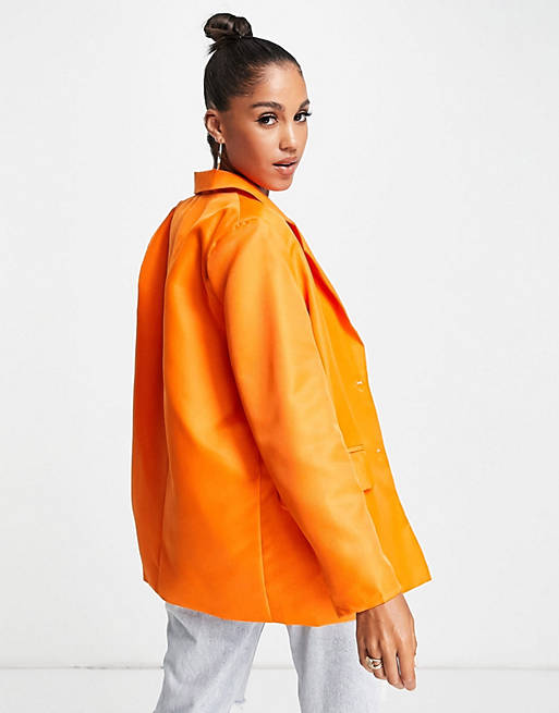 Suits & Separates Missyempire exclusive oversized blazer in orange 