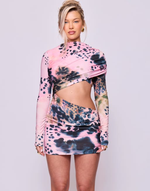 Missyempire Mini dress in pink, 2 of 4