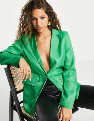Missyempire oversized blazer co ord in green - ASOS Price Checker
