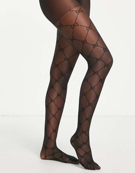 Gipsy 30 denier tights in black - BLACK