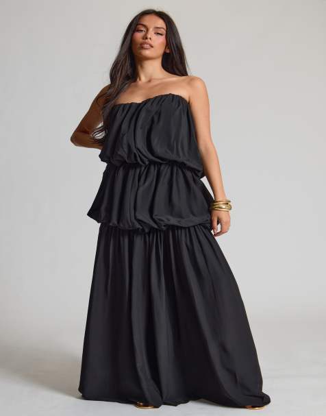 Missyempire Ruched maxi dress in black - view 1