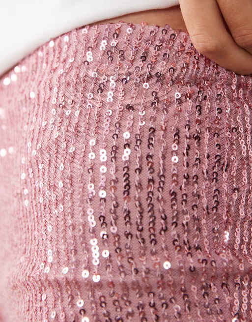 Missyempire sequined mini shorts in pink, 5 of 5