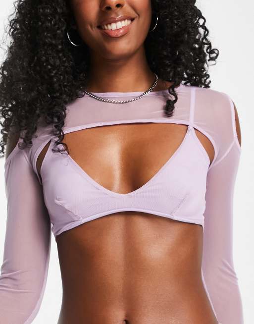 Sheer store lilac top