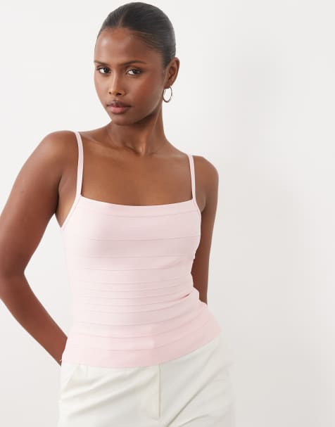 Missyempire strappy bandage top in light pink - view 1