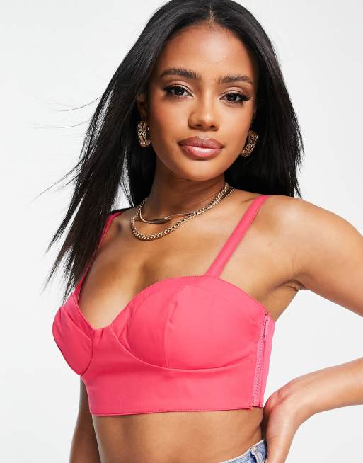 Neon pink crop top best sale forever 21