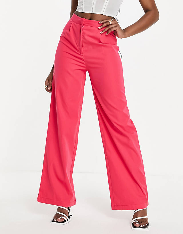 Missyempire - wide leg trouser co-ord in hot pink