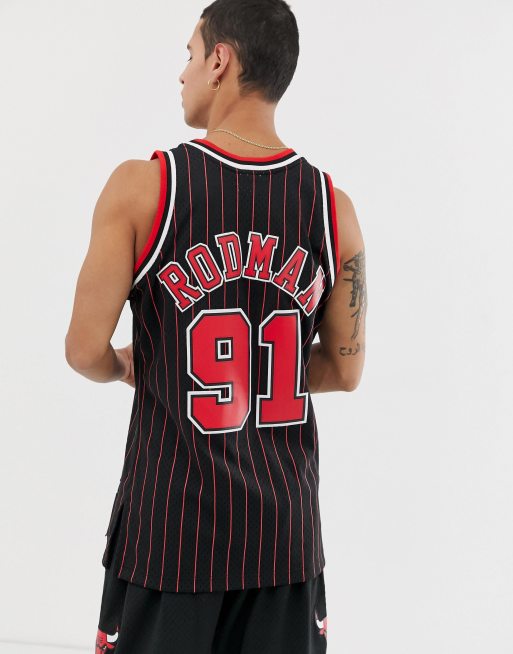 Mitchell & Ness Chicago Bulls Rodman Swingman tank in black | ASOS