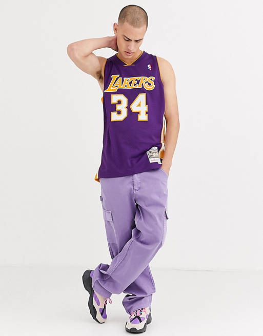 Mitchell & Ness LOS ANGELES LAKERS TEAM MARBLE SWINGMAN - Camiseta NBA -  purple/morado 