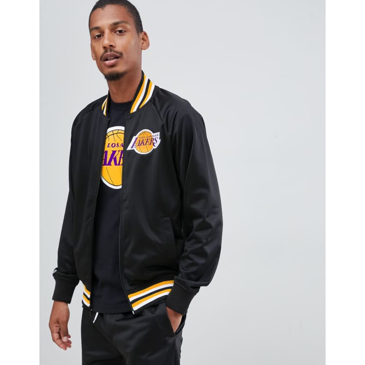 Mitchell Ness L.A. Lakers track jacket in black ASOS