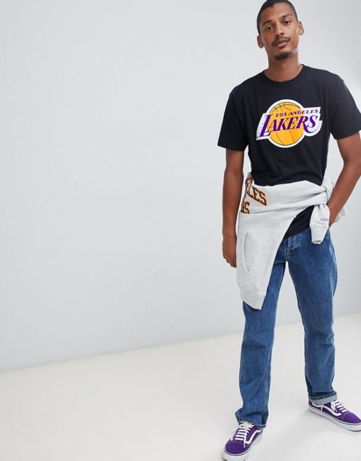 Shop Mitchell & Ness Los Angeles Lakers Team Logo T-Shirt (black