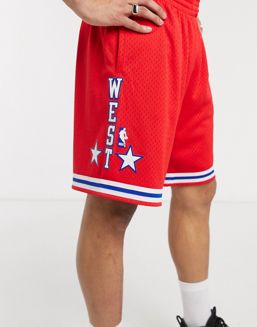 Mitchell & Ness - NBA 1988 All-Star West - Pantaloncini con logo Swingman rossi-Rosso