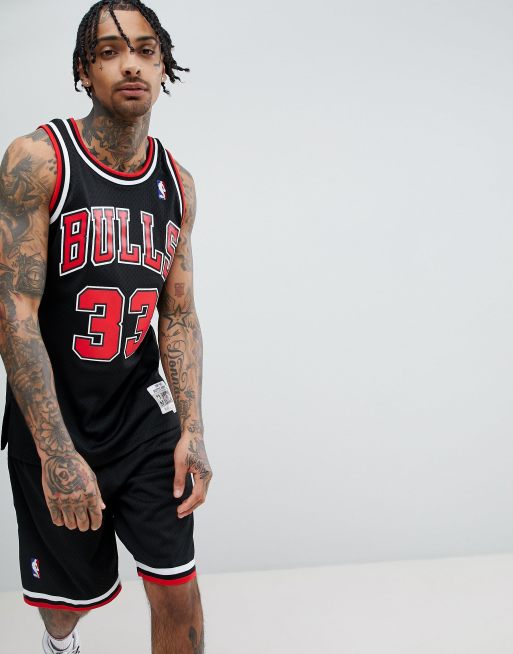 Mitchell Ness NBA Chicago Bulls D bardeur de basket Noir