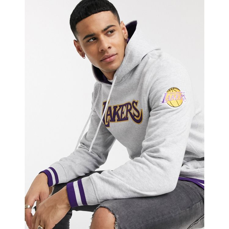 HealthdesignShops - MITCHELL & NESS NBA LOS ANGELES LAKERS LOGO HOODIE GOLD  - Grey T-shirt For Kids With Logos