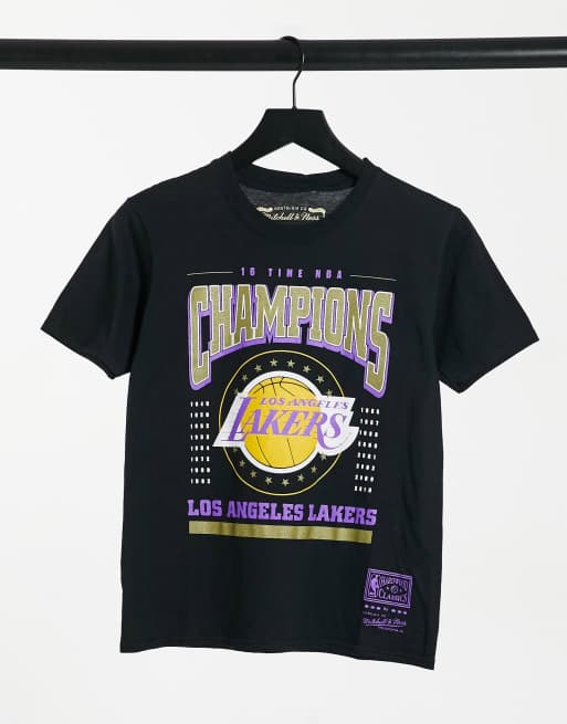 Mitchell & Ness - LA Lakers Vintage Ivy Arch Tee in Faded Black