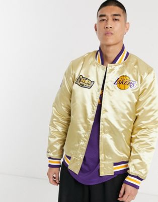 Mitchell & Ness - NBA LA Lakers Championship Game - Satijnen jack in goud