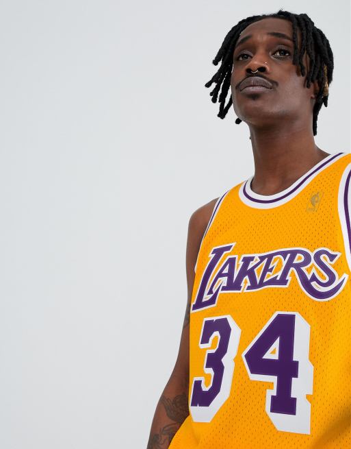 Mitchell Ness NBA Lakers Swingman D bardeur Jaune ASOS