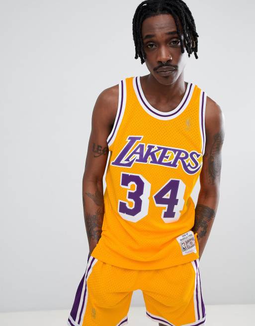 Mitchell & Ness NBA L.A. Lakers Swingman Set in Yellow | ASOS