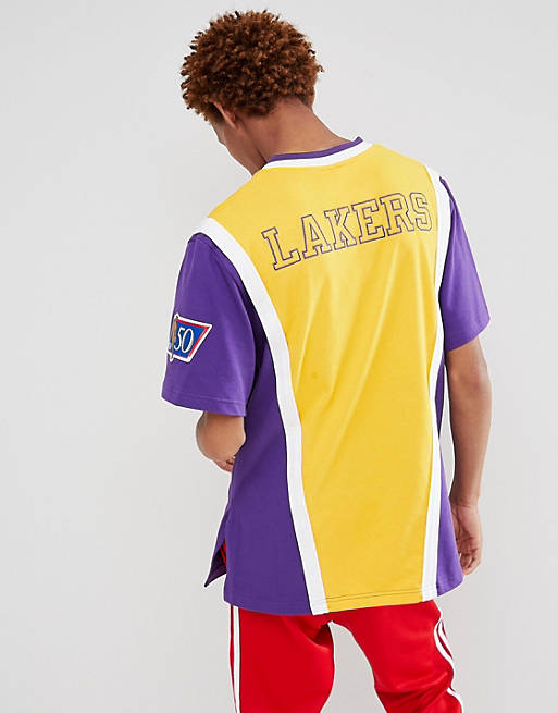 lakers jersey short sleeve