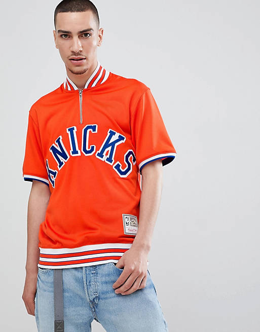 Mitchell & Ness NBA New York Knicks short sleeve sweatshirt with
