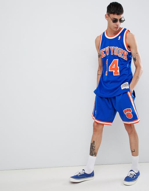 Mitchell & Ness Women's New York Knicks Grey Logo Shorts