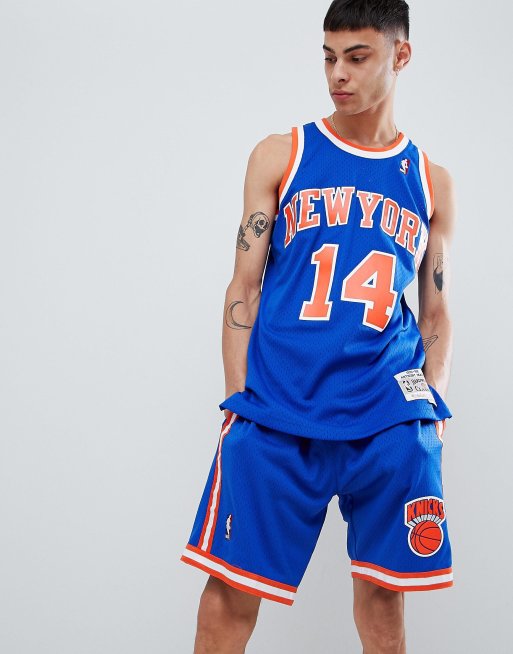 New NBA New York Knicks Short Sleeve Cycling Away Jersey Blue, Women's  XL