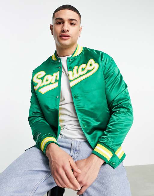 Lighweight Satin Jacket Seattle Seahawks - Shop Mitchell & Ness Outerwear  and Jackets Mitchell & Ness Nostalgia Co.